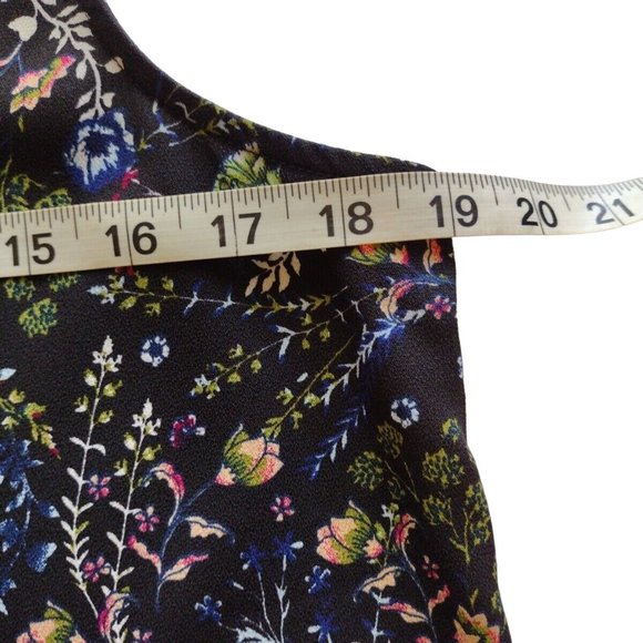 DR2 Top Womens Small Sleeveless Floral Keyhole Neck - Picture 5 of 11